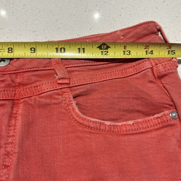 Pilcro and Letterpress High Rise Slim Distressed Jeans Coral - Picture 5 of 14